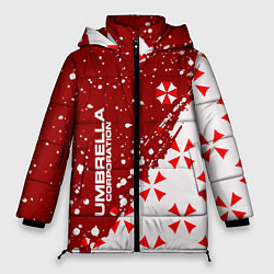 Куртка зимняя женская Resident Evil Umbrella Corporation паттерн, цвет: 3D-черный