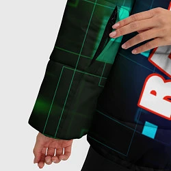 Куртка зимняя женская ROBLOX неоновые кубики, цвет: 3D-светло-серый — фото 2