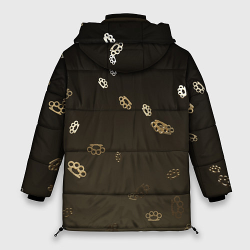 Женская зимняя куртка Brass knuckles кастет / 3D-Светло-серый – фото 2