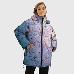Куртка зимняя женская Градиентный вьюнок, цвет: 3D-светло-серый — фото 2