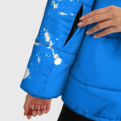 Куртка зимняя женская Атака титанов два цвета - голубой белый, цвет: 3D-светло-серый — фото 2