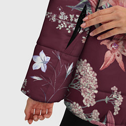 Куртка зимняя женская Цветы Прекрасный Букет, цвет: 3D-красный — фото 2
