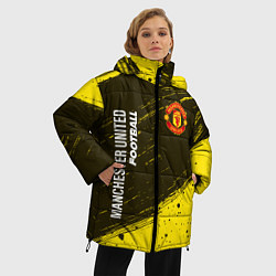 Куртка зимняя женская MANCHESTER UNITED Football - Краска, цвет: 3D-черный — фото 2