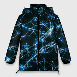 Куртка зимняя женская Нейронная сеть - фон, цвет: 3D-светло-серый