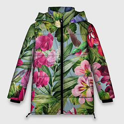 Женская зимняя куртка Цветы Эдема