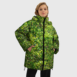 Куртка зимняя женская Камуфляж Дубки, цвет: 3D-черный — фото 2