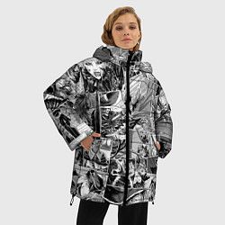 Куртка зимняя женская Bloodborne comix, цвет: 3D-черный — фото 2