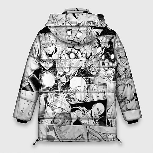 Женская зимняя куртка Ванпанчмен паттерн / 3D-Светло-серый – фото 2