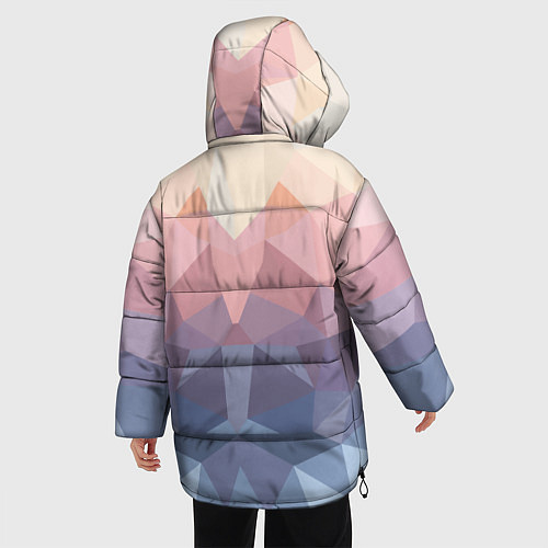 Женская зимняя куртка Полигональная свежесть 2022 / 3D-Черный – фото 4