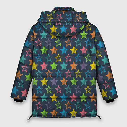 Женская зимняя куртка Море звезд / 3D-Красный – фото 2