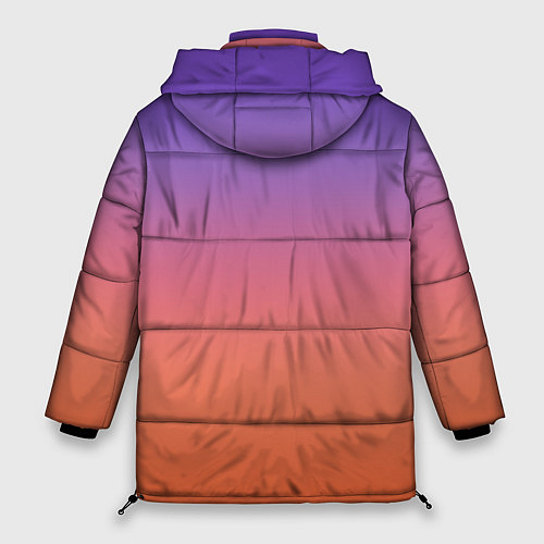 Женская зимняя куртка Трендовый красно-фиолетовый градиент / 3D-Красный – фото 2