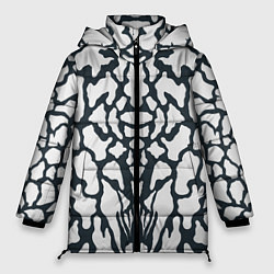 Куртка зимняя женская Animal Black and White Pattern, цвет: 3D-черный