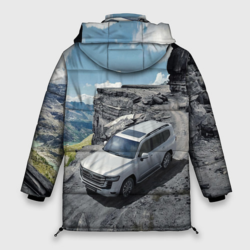 Женская зимняя куртка Toyota Land Cruiser 300 Горная дорога / 3D-Красный – фото 2