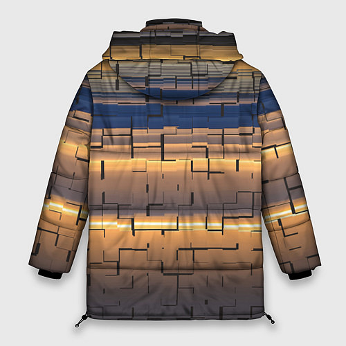 Женская зимняя куртка Мозаика цветная colored mosaic / 3D-Красный – фото 2