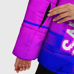Куртка зимняя женская Sally Face Glitch Text Effect, цвет: 3D-черный — фото 2