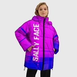 Куртка зимняя женская Sally Face Glitch Text Effect, цвет: 3D-черный — фото 2