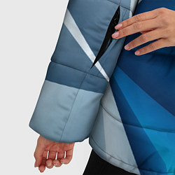 Куртка зимняя женская Авангардная пирамидальная композиция, цвет: 3D-черный — фото 2