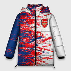 Куртка зимняя женская Arsenal fc арсенал фк texture, цвет: 3D-красный