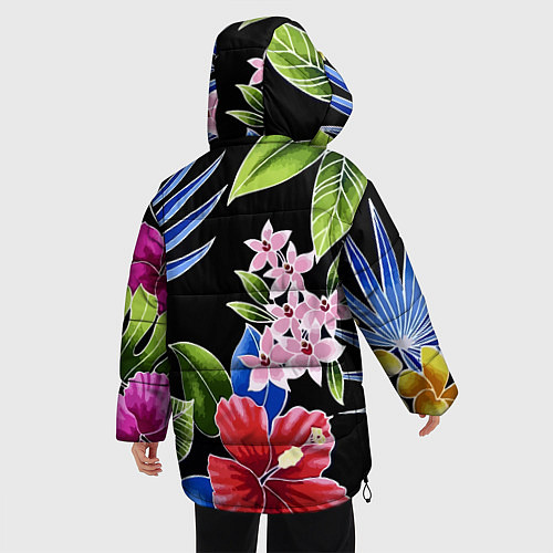 Женская зимняя куртка Floral vanguard composition Летняя ночь Fashion tr / 3D-Светло-серый – фото 4