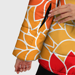 Куртка зимняя женская Летний цветочный паттерн, цвет: 3D-черный — фото 2