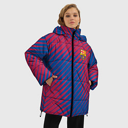 Куртка зимняя женская Fc barcelona барселона fc абстракция, цвет: 3D-светло-серый — фото 2