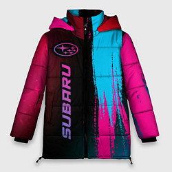 Куртка зимняя женская Subaru Neon Gradient, цвет: 3D-черный