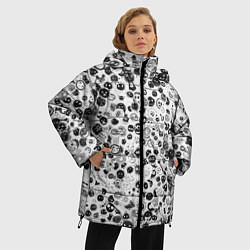 Куртка зимняя женская Micro smileys, цвет: 3D-светло-серый — фото 2