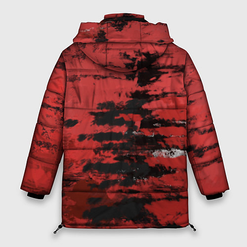 Женская зимняя куртка Взгляд во тьму / 3D-Красный – фото 2