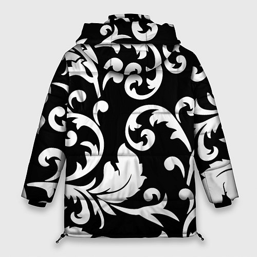 Женская зимняя куртка Minimalist floral pattern / 3D-Красный – фото 2