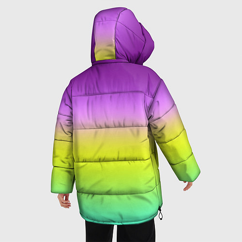 Женская зимняя куртка Multicolored Ombre gradient / 3D-Черный – фото 4