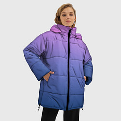 Куртка зимняя женская PINK-BLUE GRADIENT ГРАДИЕНТ, цвет: 3D-черный — фото 2