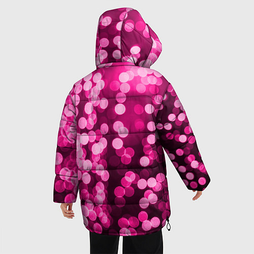 Женская зимняя куртка Розовые блестки / 3D-Черный – фото 4