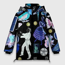 Куртка зимняя женская Underground pattern Fashion 2077, цвет: 3D-красный