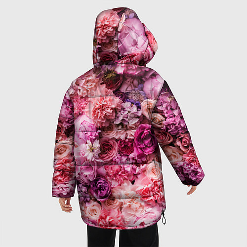 Женская зимняя куртка BOUQUET OF VARIOUS FLOWERS / 3D-Светло-серый – фото 4