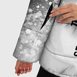 Куртка зимняя женская Thirty Seconds to Mars Glitch на светлом фоне, цвет: 3D-черный — фото 2