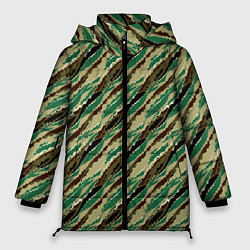 Женская зимняя куртка Абстрактный узор камуфляжной расцветки