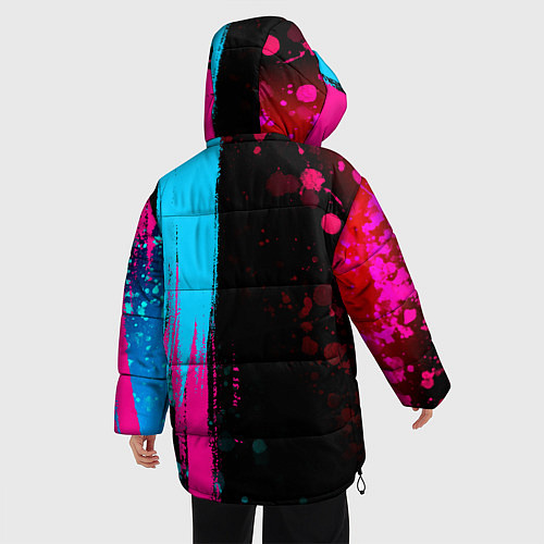 Женская зимняя куртка Papa Roach Neon Gradient / 3D-Черный – фото 4