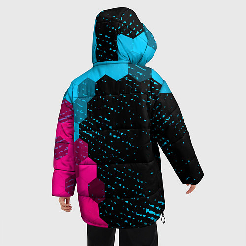 Женская зимняя куртка Rust Neon Gradient / 3D-Черный – фото 4