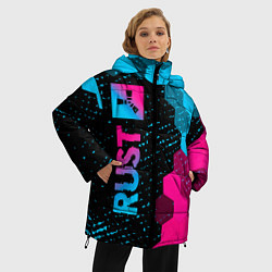 Куртка зимняя женская Rust Neon Gradient, цвет: 3D-черный — фото 2