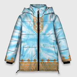 Женская зимняя куртка Славянская тай-дай рубаха
