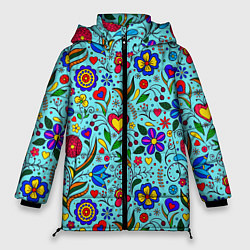 Куртка зимняя женская FLOWER PALETTE, цвет: 3D-красный