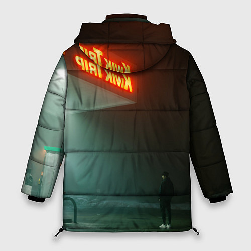 Женская зимняя куртка Неоновая заправка - Оранжевый / 3D-Красный – фото 2