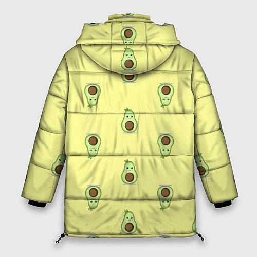 Женская зимняя куртка Авокадики паттерн / 3D-Светло-серый – фото 2