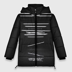 Куртка зимняя женская Неоновые фонари во тьме - Белый, цвет: 3D-черный