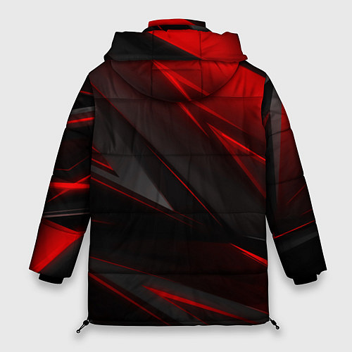 Женская зимняя куртка Red and Black Geometry / 3D-Светло-серый – фото 2