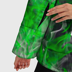 Куртка зимняя женская Pubg - зелёное пламя, цвет: 3D-черный — фото 2