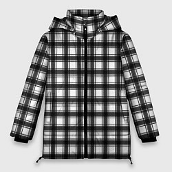 Женская зимняя куртка Black and white trendy checkered pattern