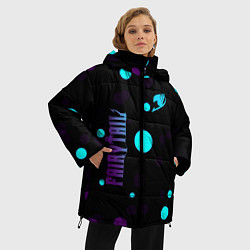 Куртка зимняя женская Хвост феи - абстракция, цвет: 3D-красный — фото 2