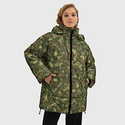 Куртка зимняя женская Камуфляж цифровой Флора-1 пиксель, цвет: 3D-черный — фото 2