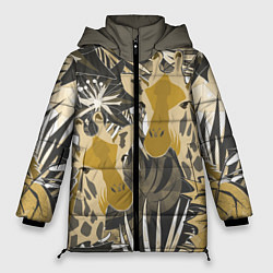 Женская зимняя куртка Жирафы в тропиках